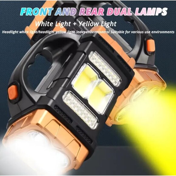 Multifunctional Solar LED+COB Light & Handle; USB Charging Waterproof Power Bank - Picture 2 of 9